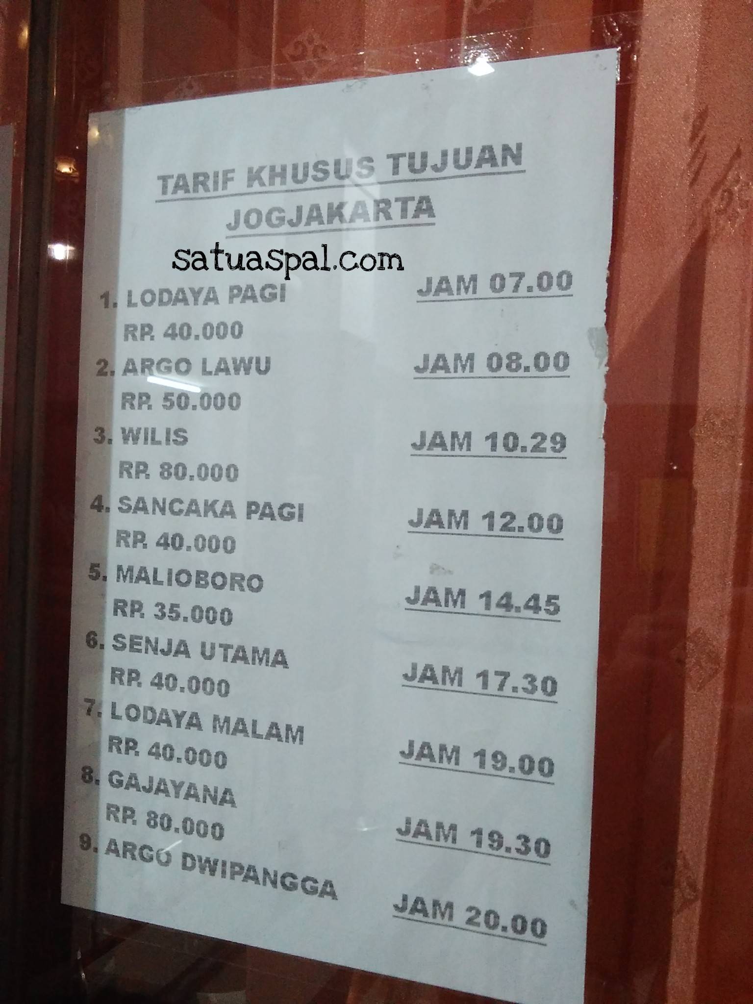 Jadwal Dan Tarif Kereta Api Tarif Khusus Dari Solo Ke Jogjakarta ...